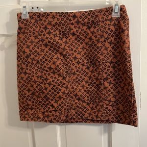 Free People Modern Femme Floral Print Denim Mini Skirt size